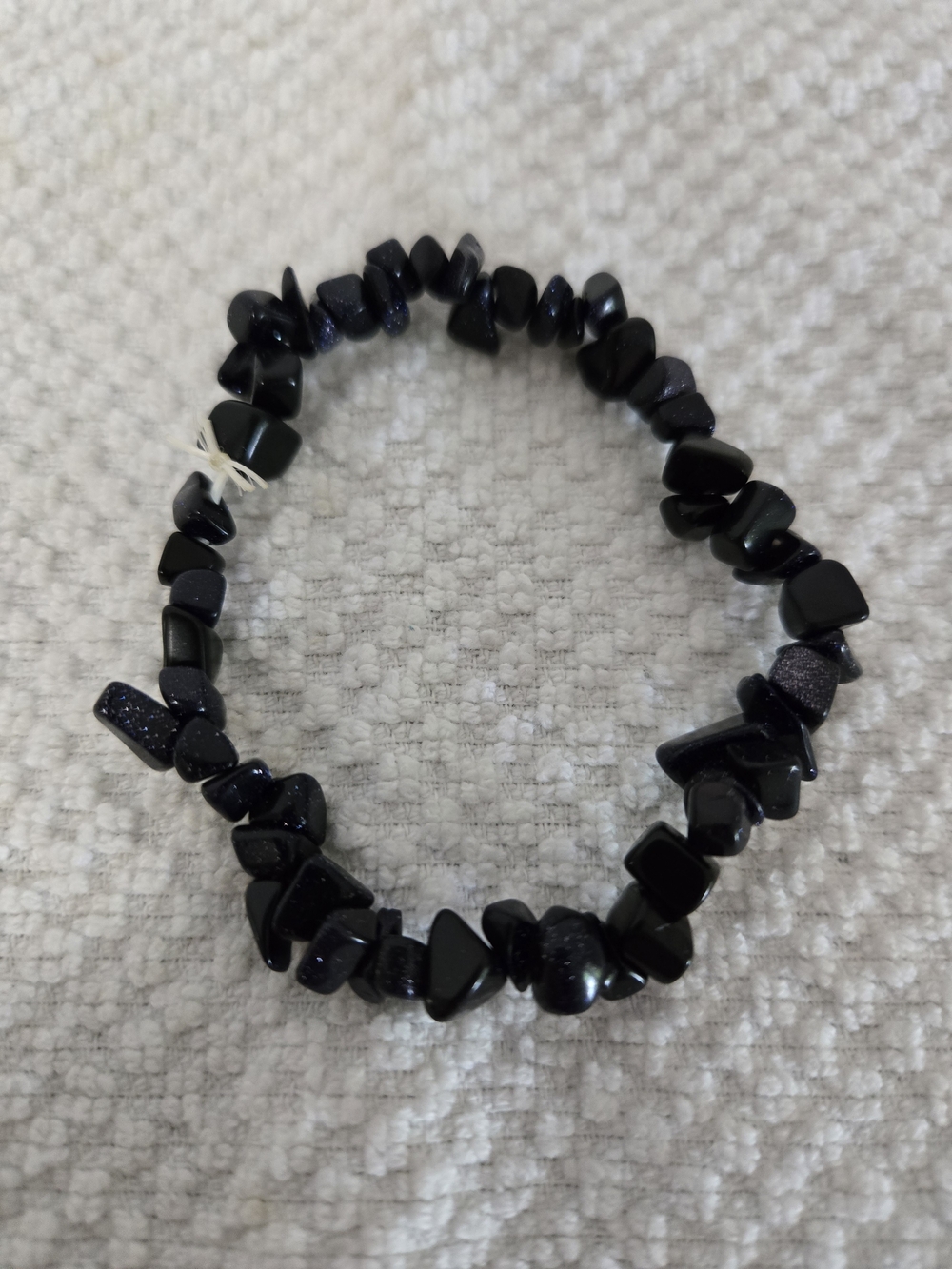 Costume Jewlry Black Chip Stretch Bracelet